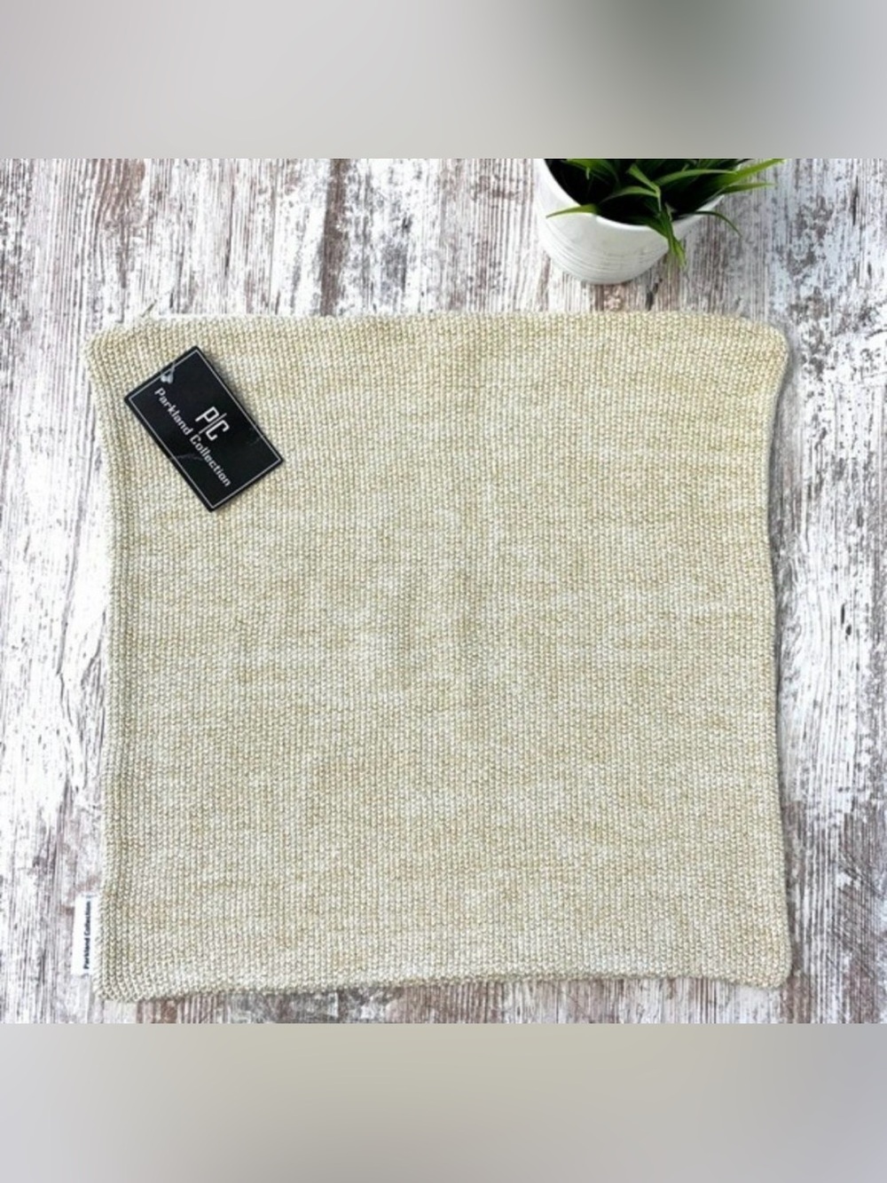 Parkland Collection Metallic Gold Bevel Cotton 20" Throw Accent Pillow Cover NEW